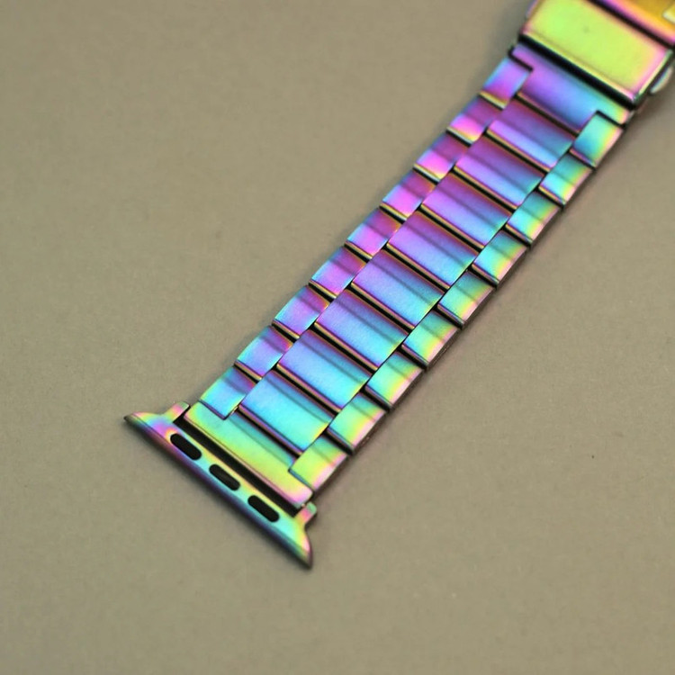 بند گوف مدل Stainless 3Bead colorful مناسب ساعت هوشمند ویرفیت HK8 pro max / HK9 ultra 2 / T800 Ultra / T900 Ultra