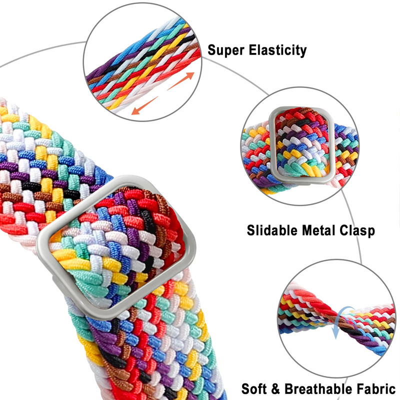 بند گوف مدل PMMA-Braided مناسب برای اپل واچ سری 10 سایز 46 میلی متری به همراه محافظ صفحه نمایش