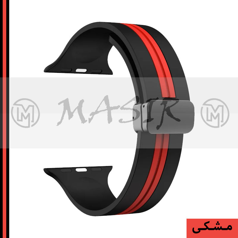بند مسیر مدل Bracelet Correa Dual Color Magnetic مناسب برای اپل واچ سری 1/2/3/4/5/6/7/8/9/SE سایز 38/40/41 میلی متری