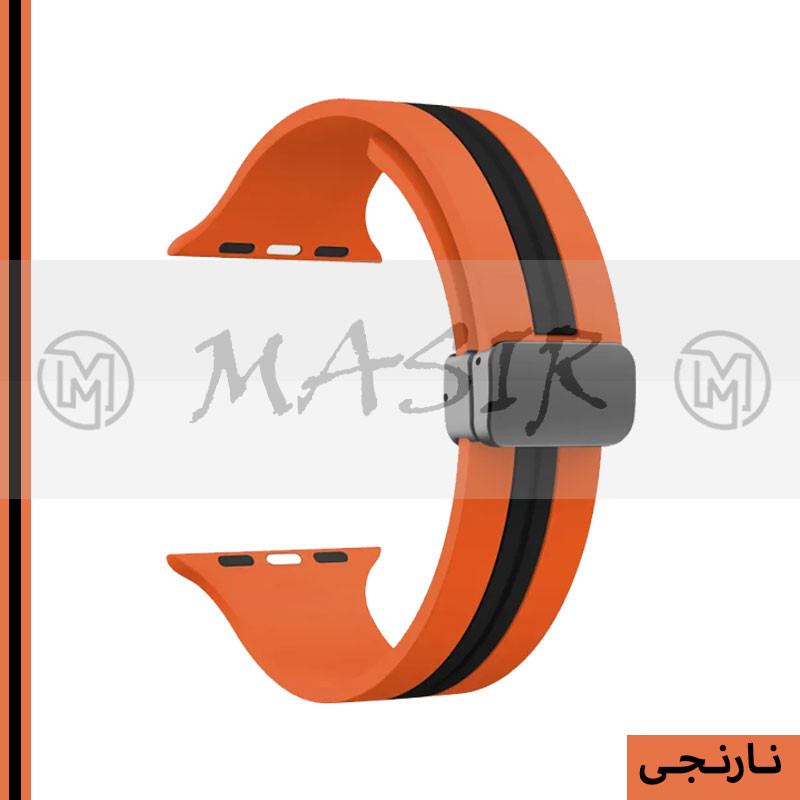بند مسیر مدل Bracelet Correa Dual Color Magnetic مناسب برای اپل واچ سری 1/2/3/4/5/6/7/8/9/SE سایز 38/40/41 میلی متری