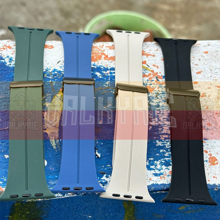 بند والکری مدل Silicon Magnetic مناسب برای اپل واچ سری 1/2/3/4/5/6/7/8/9/SE سایز 38/40/41 میلی متری