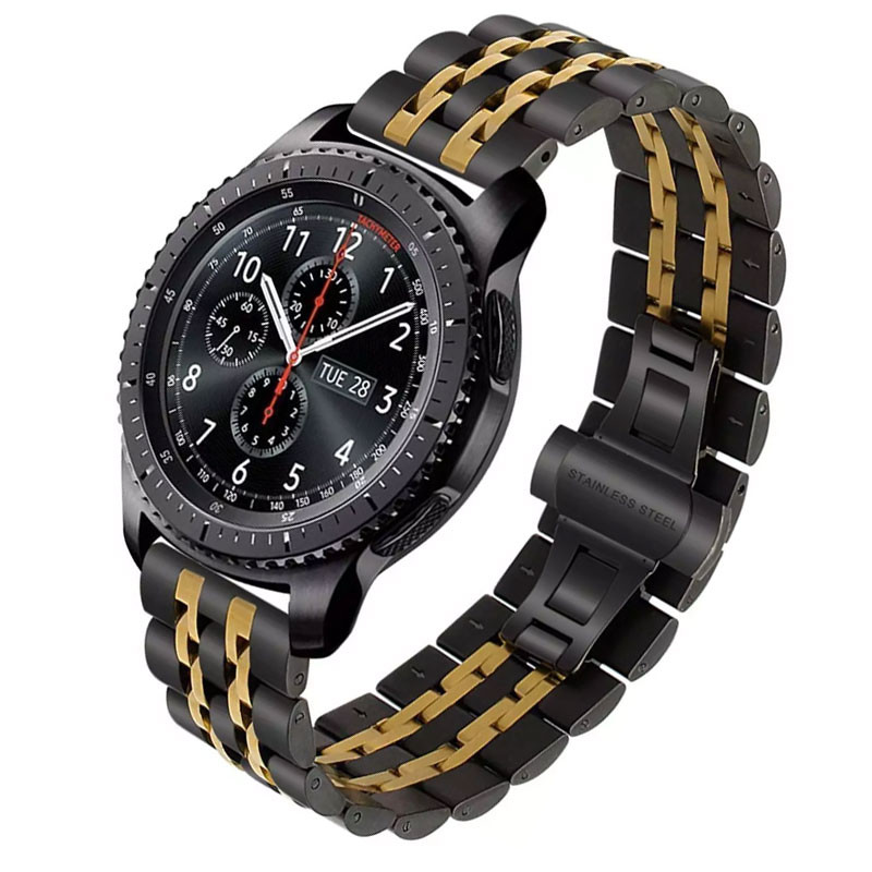 بند گوف مدل 7bead 2C BLK Butterfly مناسب برای ساعت هوشمند آمازفیت GTR Lite 42mm