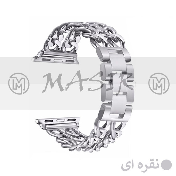 بند مسیر مدل Cartier Chain مناسب برای اپل واچ سری 1/2/3/4/5/6/7/8/ SE / ULTRA سایز 42/44/45/49 میلی متری