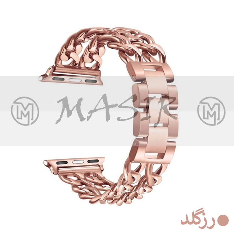 بند مسیر مدل Cartier Chain مناسب برای اپل واچ سری 1/2/3/4/5/6/7/8/ SE / ULTRA سایز 42/44/45/49 میلی متری