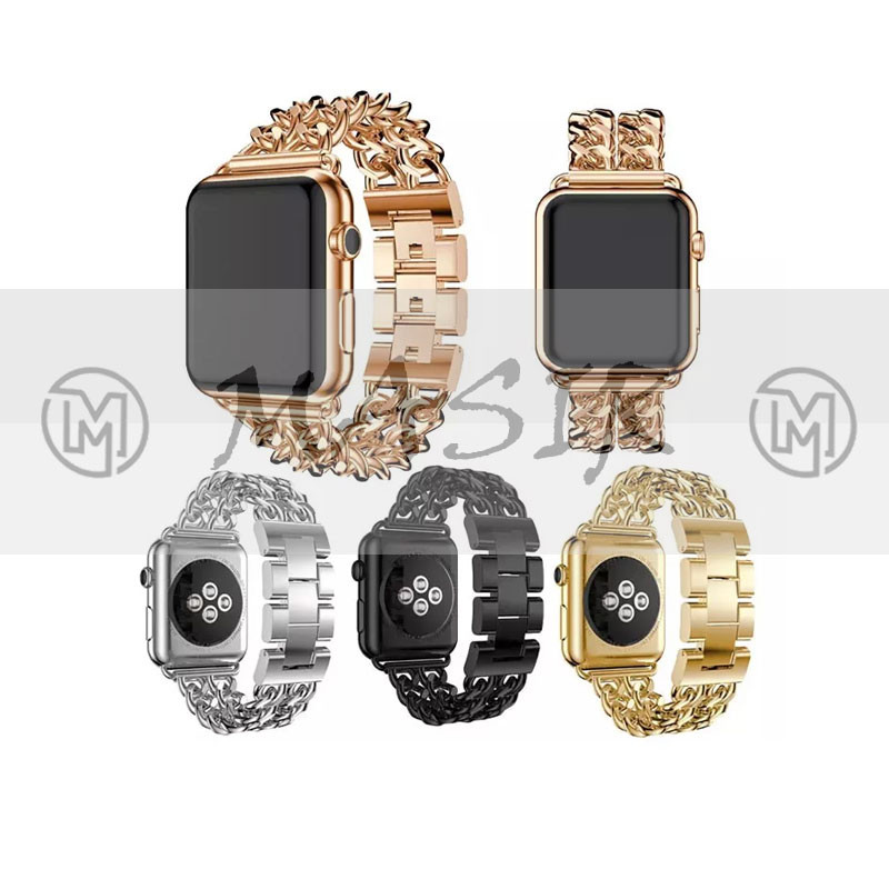 بند مسیر مدل Cartier Chain مناسب برای اپل واچ سری 1/2/3/4/5/6/7/8/ SE / ULTRA سایز 42/44/45/49 میلی متری