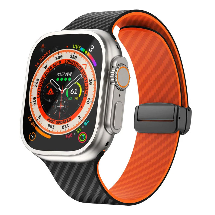 بند گوف مدل DC Carbon مناسب برای اپل واچ سری 1/2/3/4/5/6/7/8/9/SE/ULTRA/ULTRA 2 سایز 42/44/45/49 میلی متری
