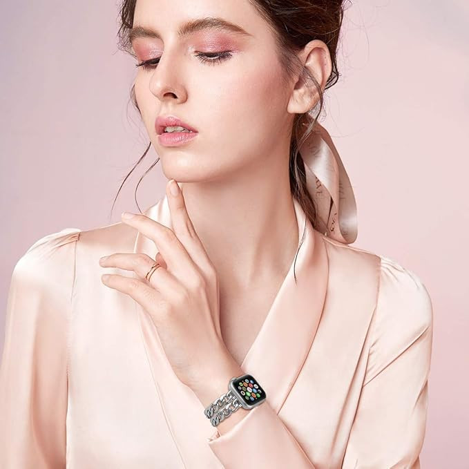 بند گوف LUX Cartier مناسب برای ساعت هوشمند اپل واچ سری 8 سایز 41 میلی متری