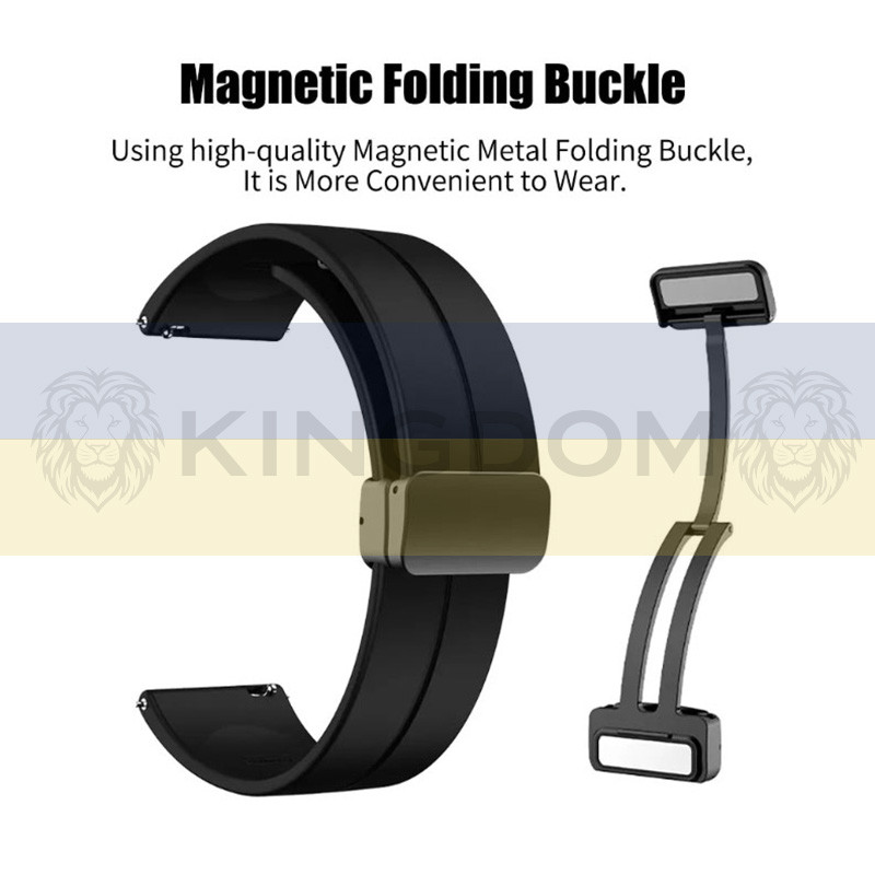 بند کینگدام مدل Silicon Magnetic مناسب برای ساعت هوشمند سامسونگ Galaxy Watch 6 40mm / watch 6 44mm / Watch 6 Classic 43mm / Watch 6 Classic 47mm