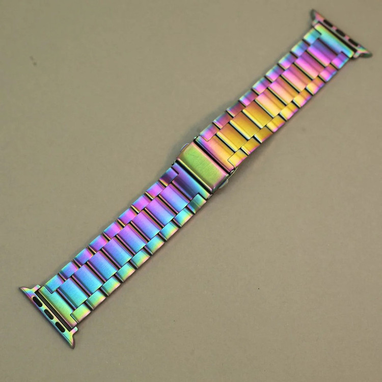 بند گوف مدل Stainless 3Bead colorful مناسب برای اپل واچ سری 3 سایز 42 میلی متری