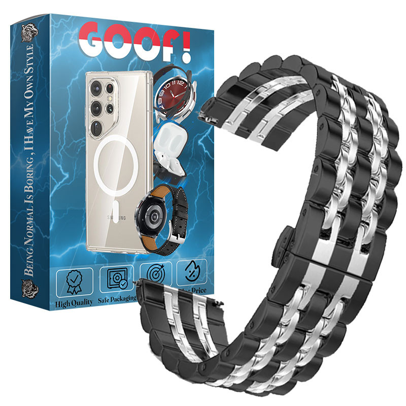 بند گوف مدل 7bead 2C BLK Butterfly مناسب برای ساعت هوشمند آمیزفیت BIPS / BIP LITE / BIP U / BIP U PRO / BEAP S