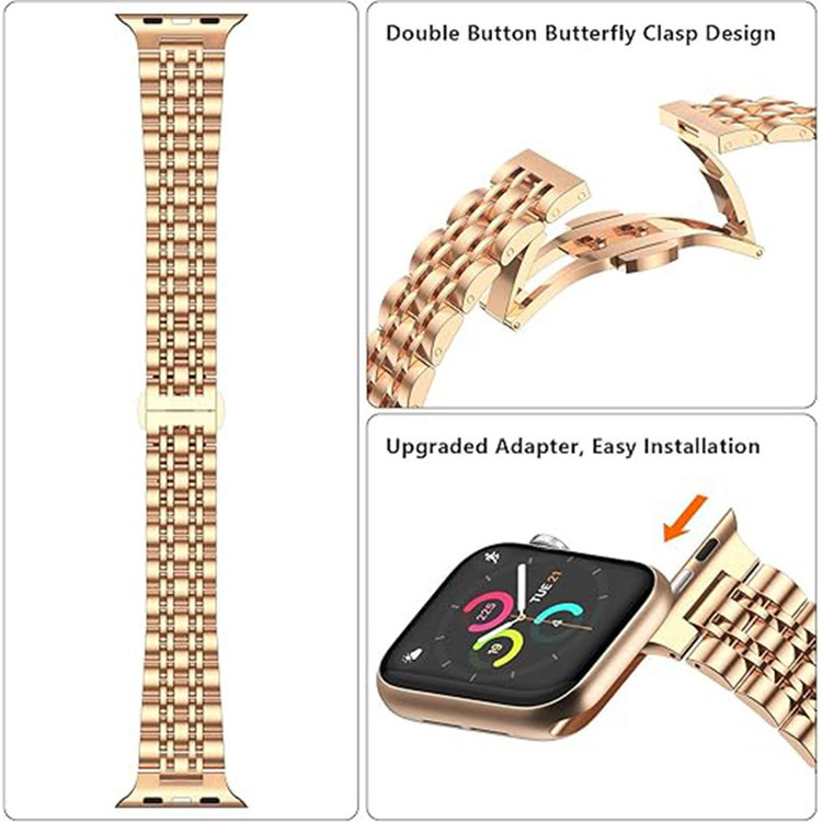 بند گوف مدل Stainless 7Bead مناسب برای اپل واچ سری 3 سایز 38 میلی متری