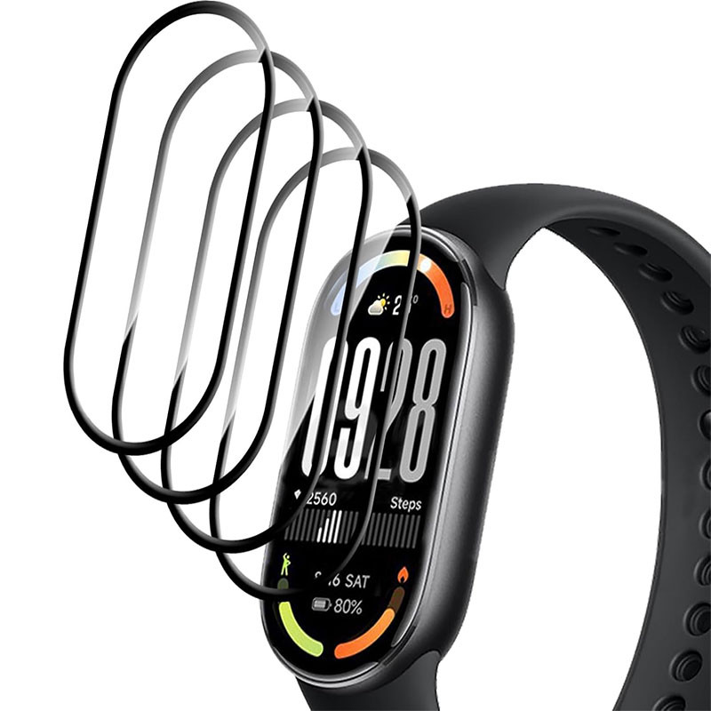 محافظ صفحه نمایش گوف مدل PMMA مناسب برای ساعت هوشمند شیائومی Mi Band 10 بسته چهار عددی