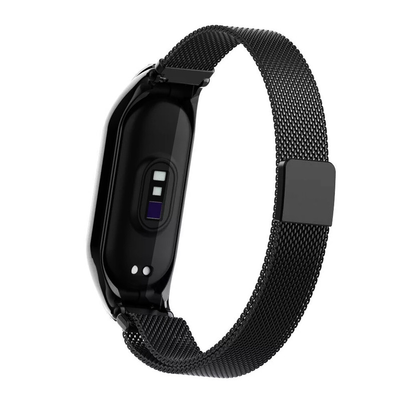 بند گوف مدل Milanese-S مناسب برای ساعت هوشمند شیائومی Mi band 7 به همراه کاور