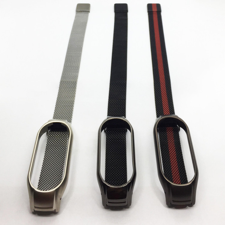 بند گوف مدل Milanese-S مناسب برای ساعت هوشمند شیائومی Mi band 7 به همراه کاور