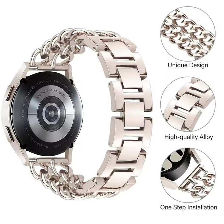 بند کینگدام مدل Cartier Dual مناسب برای ساعت هوشمند 20 میلی متری سامسونگ Galaxy Watch Active 2 44mm