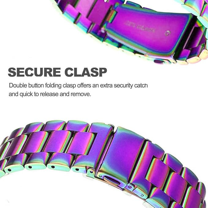 بند گوف مدل Stainless 3Bead colorful مناسب برای اپل واچ Ultra 2 49mm