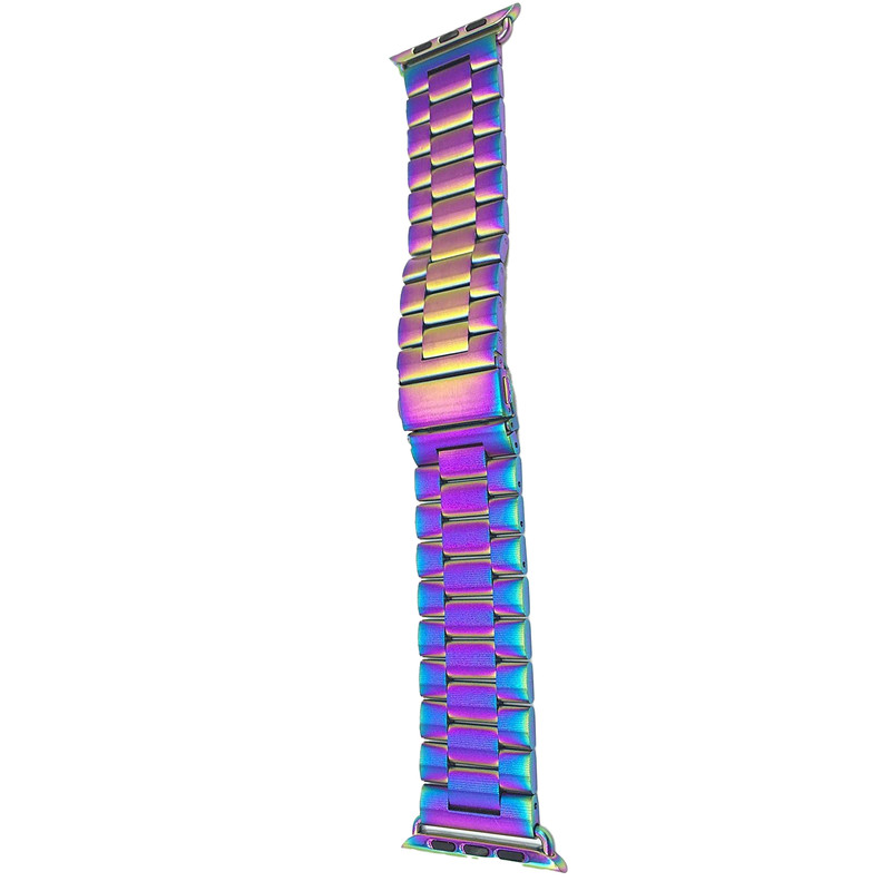 بند گوف مدل Stainless 3Bead colorful مناسب برای اپل واچ Ultra 2 49mm