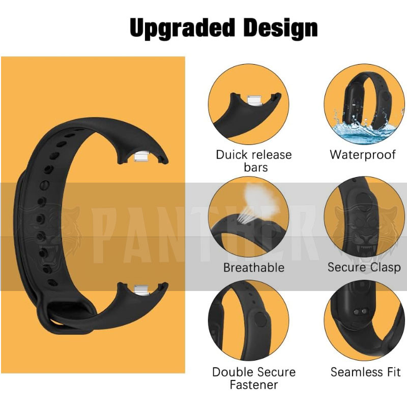 بند پنتر مدل Silicon مناسب برای ساعت هوشمند شیائومی Mi Band 8