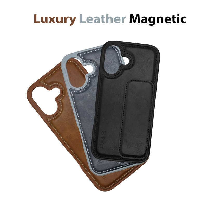 کاور گوف مدل Luxury Leather Magnetic مناسب برای گوشی موبایل اپل iPhone 16