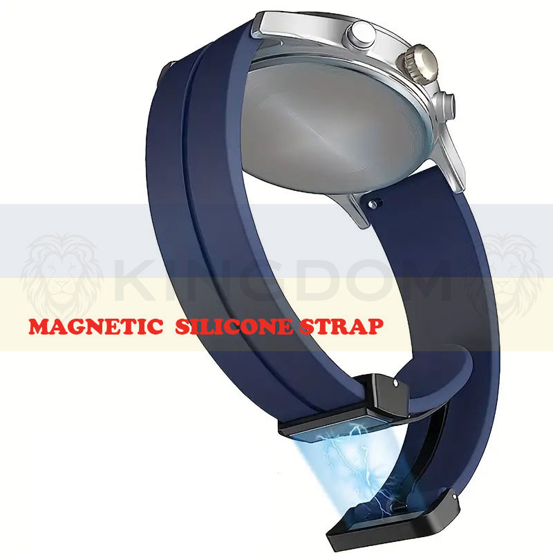 بند کینگدام مدل Silicone Magnetic مناسب برای ساعت هوشمند سامسونگ Galaxy Watch 4 Classic 46mm