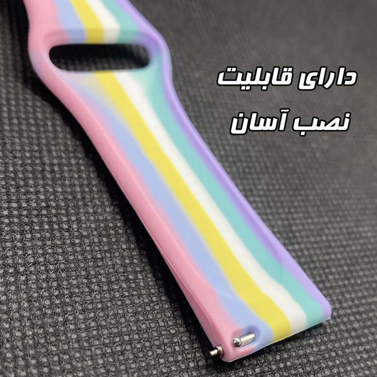 بند گوف مدل ColorFull-a مناسب برای ساعت هوشمند 20 میلی متری آمازفیت GTR Lite 42mm