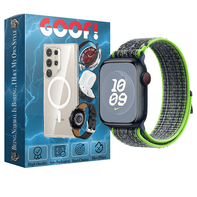 بند گوف مدل Nylon NK Sport مناسب برای اپل واچ سری 1/2/3/4/5/6/7/8/9/SE/ULTRA/ULTRA 2 سایز 42/44/45/49 میلی متری