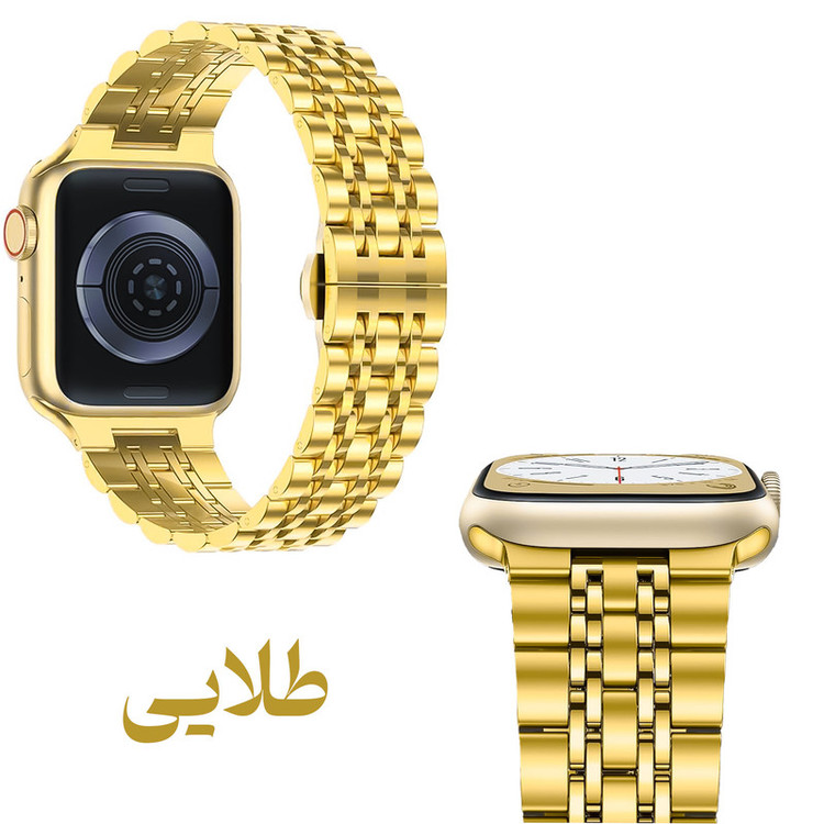 بند گوف مدل Stainless 7Bead مناسب برای اپل واچ سری 7 سایز 41 میلی متری
