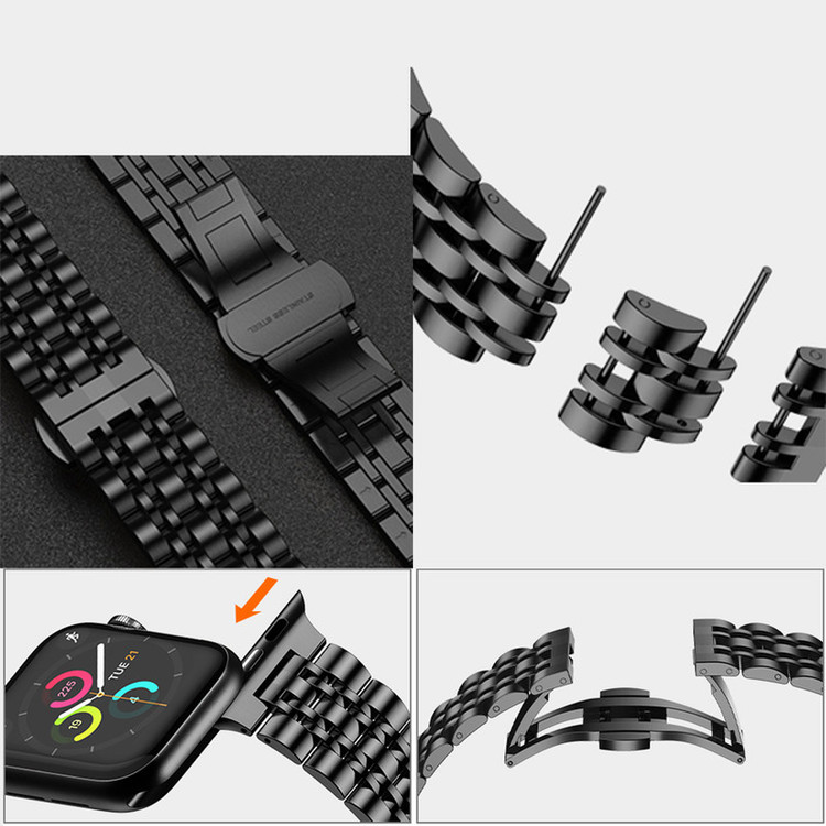 بند گوف مدل Stainless 7Bead مناسب برای اپل واچ سری 1 سایز 42 میلی متری