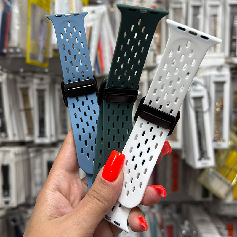 بند گوف مدل Breathable Silicone Clasp مناسب برای اپل واچ Ultra 49mm / Ultra 2 49mm
