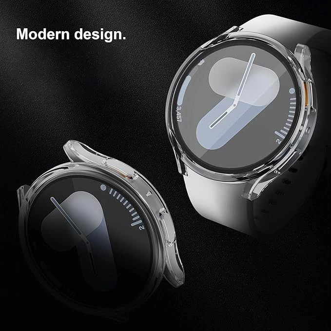 بند گوف مدل Clear Silicone Magnet مناسب برای ساعت هوشمند سامسونگ Galaxy Watch 7 40mm به همراه کاور