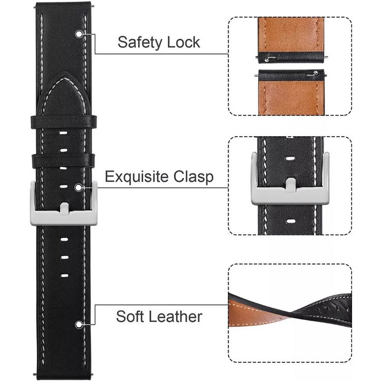 بند گوف مدل Leather Classic مناسب برای ساعت هوشمند آمازفیت GTR 3 / GTR 3 Pro / GTR 2e / GTR 4