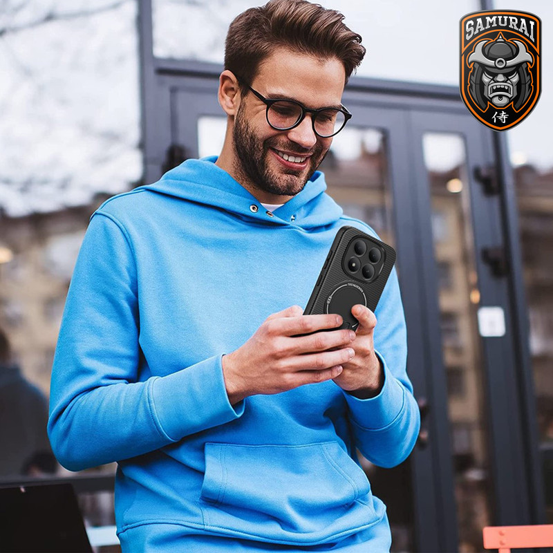 کاور سامورایی مدل Carbon Stand مناسب برای گوشی موبایل شیائومی Redmi Note 15 4G / Poco M8 5G