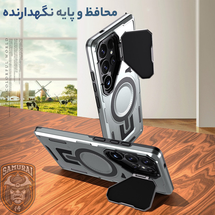 کاور سامورایی مدل Predator مناسب برای گوشی موبایل سامسونگ Galaxy A55 / Galaxy A55 5G