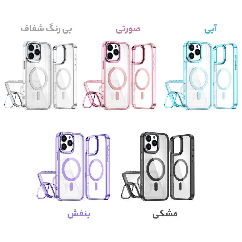 کاور سامورایی مدل Crystal Stand مناسب برای گوشی موبایل اپل iPhone 16 Pro Max