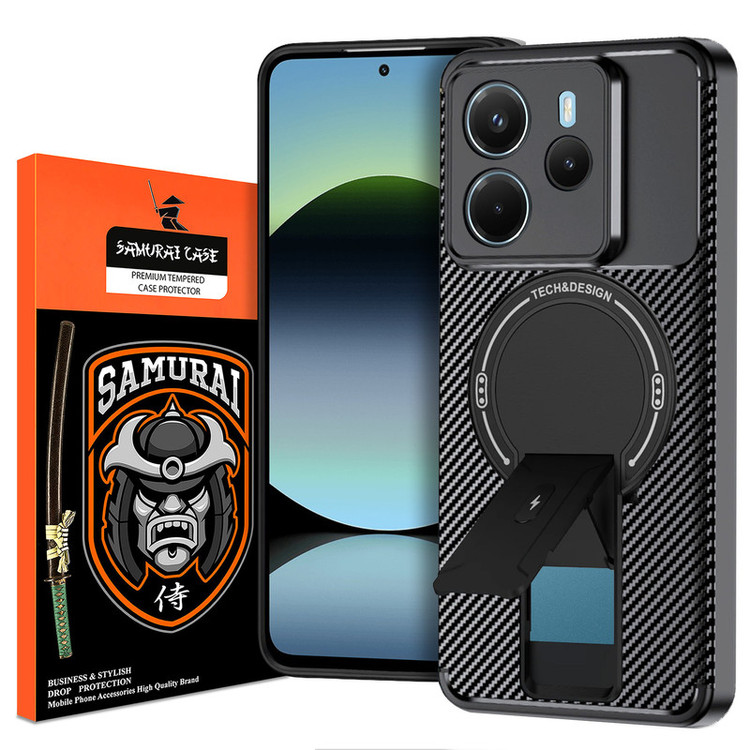 کاور سامورایی مدل Carbon Stand مناسب برای گوشی موبایل شیائومی Redmi Note 14 4G
