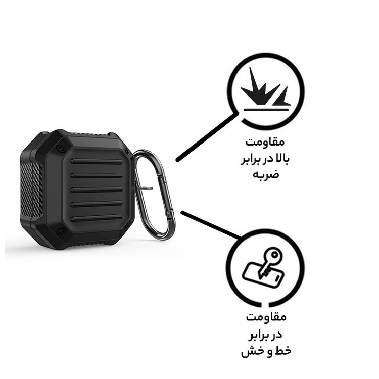 کاور سامورایی مدل Quad-1 مناسب برای هدفون سامسونگ Galaxy Buds Live / Buds Pro / Buds 2 / Buds 2 Pro