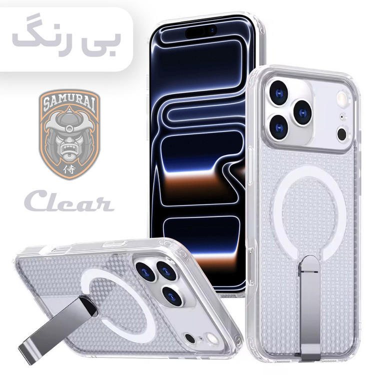 کاور سامورایی مدل Cool Stand مناسب برای گوشی موبایل اپل iPhone 17 Pro