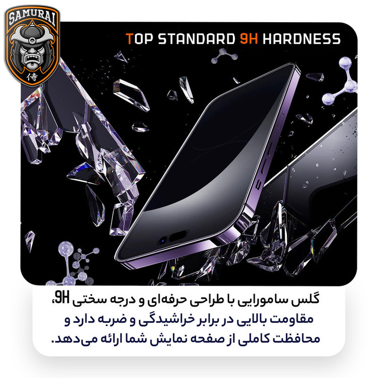 محافظ صفحه نمایش سامورایی مدل Invisiglass مناسب برای گوشی موبایل شیائومی Poco F7 Pro