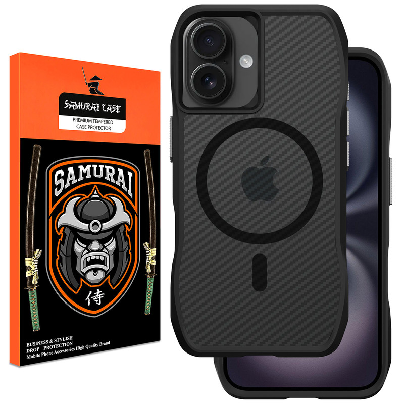 کاور سامورایی مدل Octagon Carbon مناسب برای گوشی موبایل اپل iPhone 16