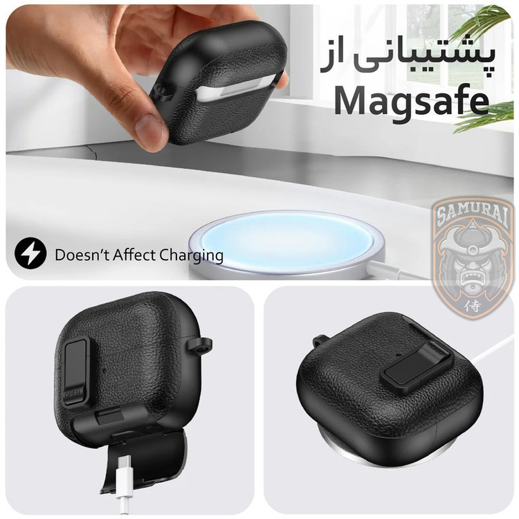 کاور سامورایی مدل Quad-41 مناسب برای کیس هدفون سامسونگ Galaxy Buds 3 Pro / Buds 3 / Buds 3 FE