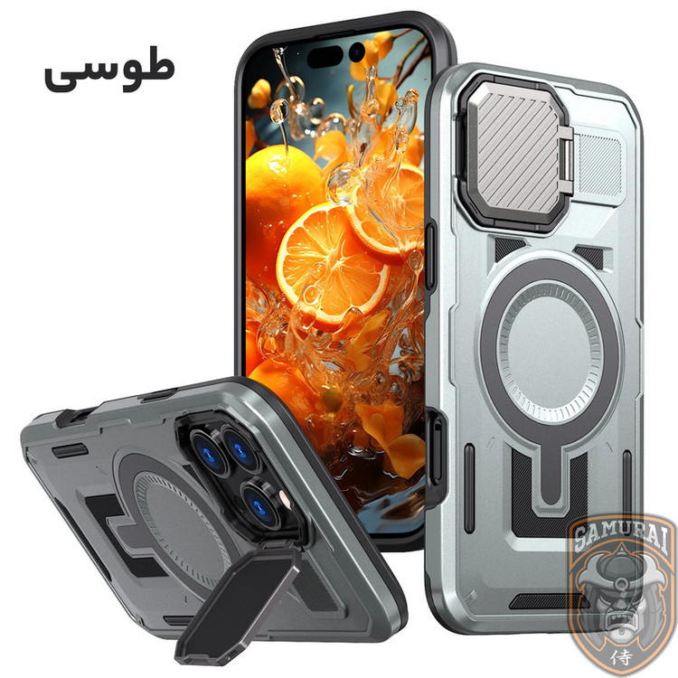 کاور سامورایی مدل Predator مناسب برای گوشی موبایل اپل iPhone 16 Pro Max