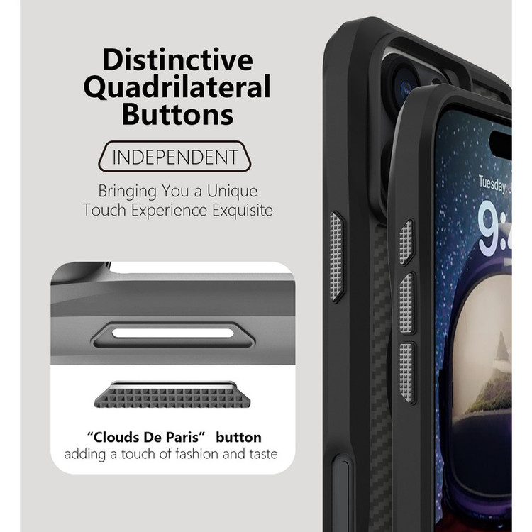 کاور سامورایی مدل Octagon Carbon مناسب برای گوشی موبایل اپل iPhone 16 Pro