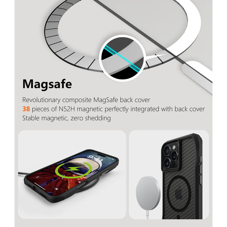 کاور سامورایی مدل Octagon Carbon مناسب برای گوشی موبایل اپل iPhone 16 Pro