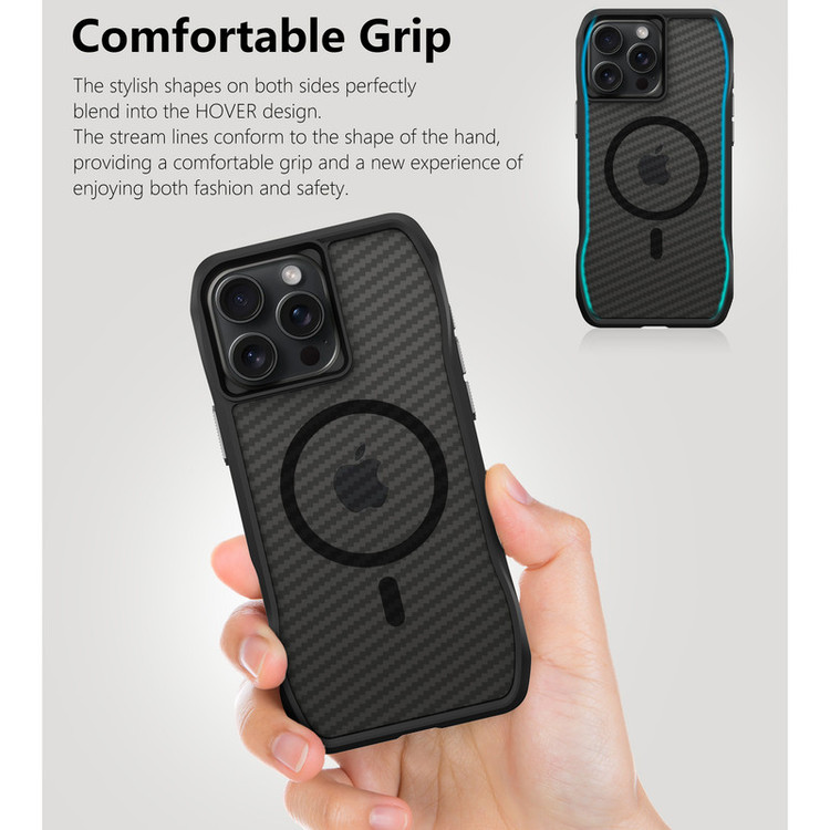 کاور سامورایی مدل Octagon Carbon مناسب برای گوشی موبایل اپل iPhone 16 Pro