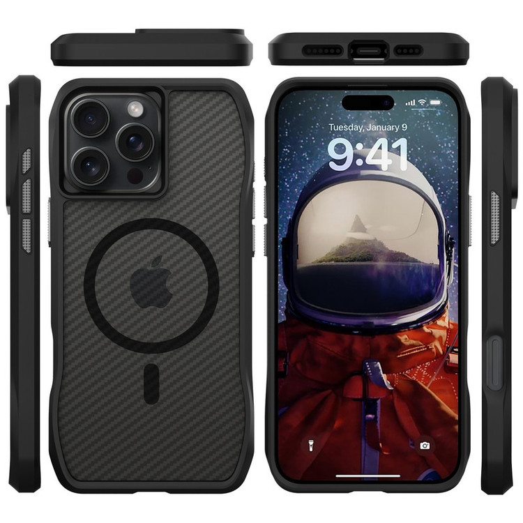 کاور سامورایی مدل Octagon Carbon مناسب برای گوشی موبایل اپل iPhone 16 Pro