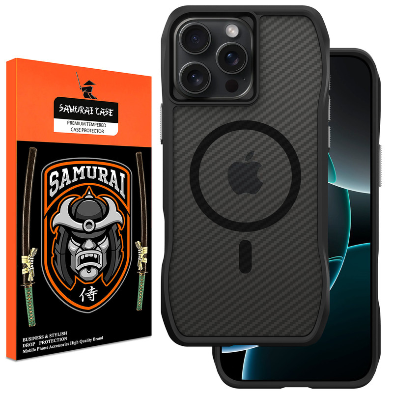 کاور سامورایی مدل Octagon Carbon مناسب برای گوشی موبایل اپل iPhone 16 Pro Max