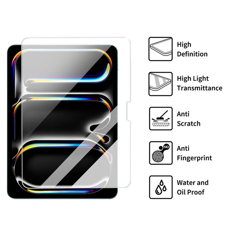 محافظ صفحه نمایش شفاف سامورایی مدل GlastR مناسب برای تبلت اپل iPad Pro 11 2025 / iPad Pro 11 2024