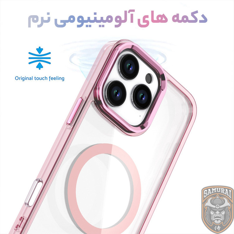کاور سامورایی مدل Crystal Stand مناسب برای گوشی موبایل اپل iPhone 16 Pro