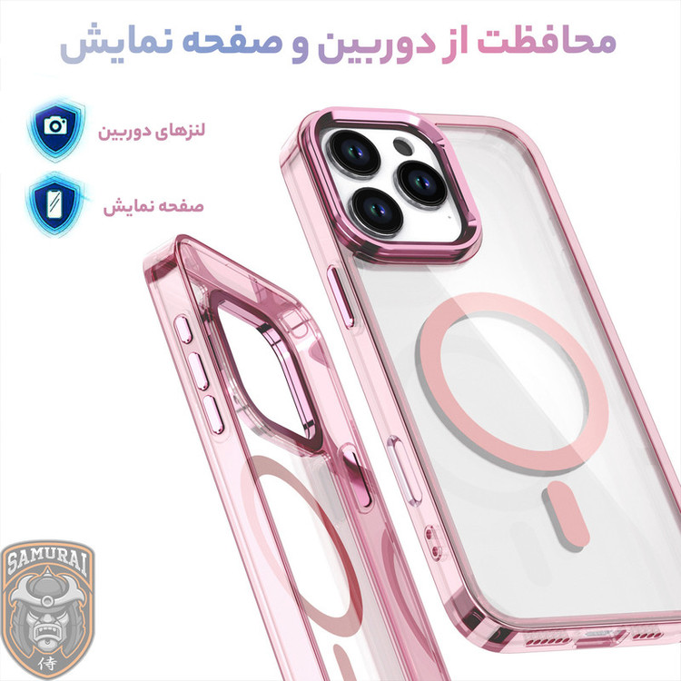 کاور سامورایی مدل Crystal Stand مناسب برای گوشی موبایل اپل iPhone 16 Pro