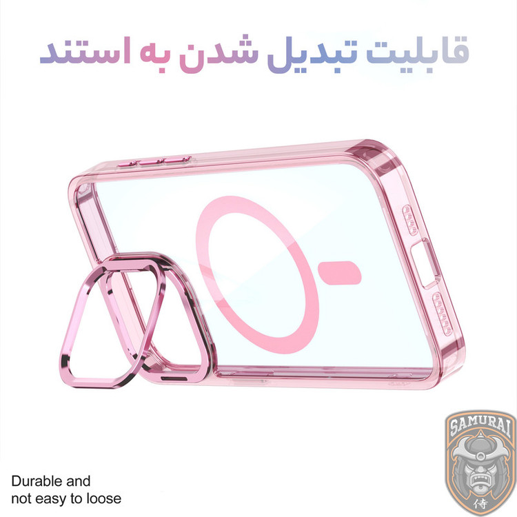 کاور سامورایی مدل Crystal Stand مناسب برای گوشی موبایل اپل iPhone 16 Pro